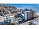 Stunning aerial view of the Landmark Resort complex near the beach, offering convenient access to the water at 1501 S Ocean Blvd. # 1044, Myrtle Beach, SC 29577