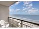 Relaxing balcony view with oceanfront views and comfortable seating to enjoy the beach at 1501 S Ocean Blvd. # 1044, Myrtle Beach, SC 29577