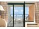 Balcony with a view of the ocean and beach with balcony seating at 1501 S Ocean Blvd. # 1044, Myrtle Beach, SC 29577
