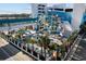 Thrilling outdoor waterpark featuring a colorful slide, palm trees, and lounge chairs at 1501 S Ocean Blvd. # 1239, Myrtle Beach, SC 29577