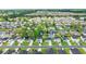 A picturesque aerial view of a community, revealing a manicured neighborhood at 155 Marsh Deer Place, Surfside Beach, SC 29575