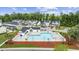 Aerial view of the community pool, surrounded by lush greenery at 2728 Mercer Dr. # 2728, Conway, SC 29526