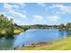 Scenic view of a peaceful lake surrounded by lush greenery and beautiful homes at 276 Waterfall Circle, Little River, SC 29566