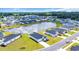 Aerial view showcasing the homes location within a community with a scenic pond at 366 Fennec Loop, Conway, SC 29526