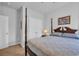 Comfortable bedroom with four poster bed, matching furniture and white walls at 366 Fennec Loop, Conway, SC 29526