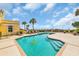 Swimming pool featuring palm trees and lounge chairs, offering a private resort-style experience at 4204 N Ocean Blvd., Myrtle Beach, SC 29577