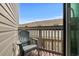 This private balcony offers a gray chair and a stunning view at 4500 S Ocean Blvd. # 4, North Myrtle Beach, SC 29582