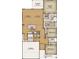 Detailed floor plan showcasing an open kitchen, dining, living area, and separate bedrooms at 520 Sheepbridge Way, Loris, SC 29569