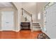 Entryway featuring hardwood floors and a staircase at 632 Serendipity Circle, Murrells Inlet, SC 29576