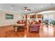 Spacious living room with hardwood floors and an open layout, ideal for entertaining and relaxed Gathering living at 632 Serendipity Circle, Murrells Inlet, SC 29576