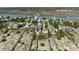 Coastal community aerial view showing direct beach access via private walkways and lush landscaping at 741 Tuckers Rd., Pawleys Island, SC 29585