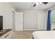 Clean bedroom with ceiling fan, closet, and plenty of space with bright lighting at 86 Beaver Pond Loop # 33, Pawleys Island, SC 29585