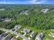 Aerial view of neighborhood with lush greenery, mature trees, and well-maintained homes at 1250 Camlet Ln., Little River, SC 29566