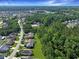 Aerial view of neighborhood with tree-lined streets, lush greenery, and well-maintained homes at 1250 Camlet Ln., Little River, SC 29566