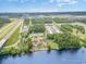 A stunning aerial view that captures the property's prime location near the water and surrounding greenery at 128 Causey St., Myrtle Beach, SC 29577