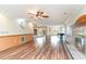 Large living area with a fireplace, hardwood floors, and an open layout perfect for entertaining at 128 Causey St., Myrtle Beach, SC 29577