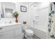 Bathroom showcasing a tub/shower combination and modern fixtures at 136 Villa Grande St. # B, Myrtle Beach, SC 29579