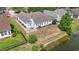 Aerial view of house featuring backyard with patio and pond at 162 Jessica Lakes Dr., Conway, SC 29526