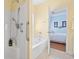 Bathroom includes a shower and separate tub; with access to primary bedroom at 162 Jessica Lakes Dr., Conway, SC 29526