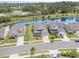 Aerial view of the home showcasing its well-manicured lawn, landscaping, and neighborhood setting at 1827 Parish Way, Myrtle Beach, SC 29577