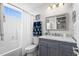 Bathroom with vanity, shower and tub combo at 2262 Andover Dr. # E, Surfside Beach, SC 29575