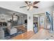 Open floor plan view to the living room and kitchen at 2262 Andover Dr. # E, Surfside Beach, SC 29575