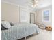Cozy bedroom with two windows and light blue duvet at 228 Hopeland St., Pawleys Island, SC 29585