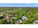 Beautiful aerial view of a neighborhood near a beach with lush green trees and stunning ocean views at 265 South Causeway Rd., Pawleys Island, SC 29585