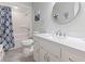 Bright bathroom featuring a white vanity, modern fixtures, and a shower/tub combination at 312 47Th Ave. N, North Myrtle Beach, SC 29582