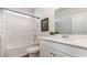 Bathroom featuring neutral paint, modern fixtures, a tub, shower and complementary decor at 334 Glacier Way, Conway, SC 29526