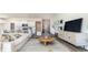 Comfortable living room boasts modern decor, stylish furniture, and an open layout perfect for relaxation and entertaining at 334 Glacier Way, Conway, SC 29526
