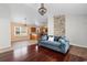 Open-concept living space with hardwood floors and stylish decor at 408 Chesterfield Ct., Myrtle Beach, SC 29577