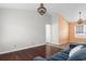 Spacious living room with wood floors and modern lighting at 408 Chesterfield Ct., Myrtle Beach, SC 29577
