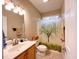 Bathroom features single sink vanity, mirror, and shower/tub combo at 4266 Arabella Way, Little River, SC 29566
