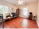 Office space with hardwood floors, two windows, and ample space for desk and storage at 4266 Arabella Way, Little River, SC 29566