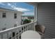 Enjoy ocean views from the balcony with seating area at 5000 N Ocean Blvd. # F2, North Myrtle Beach, SC 29582