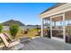 Backyard featuring a screened in porch, seating, landscaped yard and privacy fence at 509 Fallen Leaf Ct., Myrtle Beach, SC 29588
