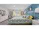 Spacious bedroom features a large bed, modern decor, and bright lighting at 5153 Yellowstone Dr., Conway, SC 29526