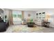 Bright living room featuring a beige sofa, stylish rug, and picturesque window view at 5153 Yellowstone Dr., Conway, SC 29526
