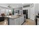 Eat-in kitchen featuring a large island, pendant lighting, stainless appliances, and natural light at 5371 Knobcone Loop # D, Myrtle Beach, SC 29577