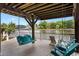 Cozy under deck area with swings and chairs, perfect for relaxing by the water at 6001-308 South Kings Hwy., Myrtle Beach, SC 29575