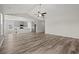 Open floor plan with view of the kitchen featuring modern gray cabinets at 609 Carter Reid Ct., Longs, SC 29568