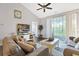 Relaxing living room with vaulted ceiling and access to the outdoor balcony at 6203 Catalina Dr. # 1832, North Myrtle Beach, SC 29582