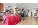 Unique bedroom layout, offering a combined living and workout space with a hardwood floor at 6900 N Ocean Blvd. # 208, Myrtle Beach, SC 29572
