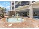 Charming water feature with fountains and nearby restrooms and a jacuzzi for resort guests at 7100 Ocean Blvd. N # 1425, Myrtle Beach, SC 29572