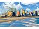 Stunning beachfront view with hotels, attractions, and a ferris wheel visible along the coastline at 7509 N Ocean Blvd. # 101, Myrtle Beach, SC 29572