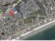 Map view of Cherry Grove Commons complex near main streets and the surrounding beach area at 804 12Th Ave. S # 218, North Myrtle Beach, SC 29582