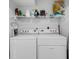 Well-equipped laundry room with modern washer and dryer units and storage at 820 Madiera Dr. # 14, North Myrtle Beach, SC 29582
