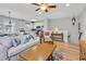 Inviting living room featuring hardwood floors, coastal decor, and an open floor plan at 820 Madiera Dr. # 14, North Myrtle Beach, SC 29582