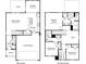 Open-concept floor plan displaying the layout of the home's first and second stories at 879 Cypress Preserve Circle, Longs, SC 29568